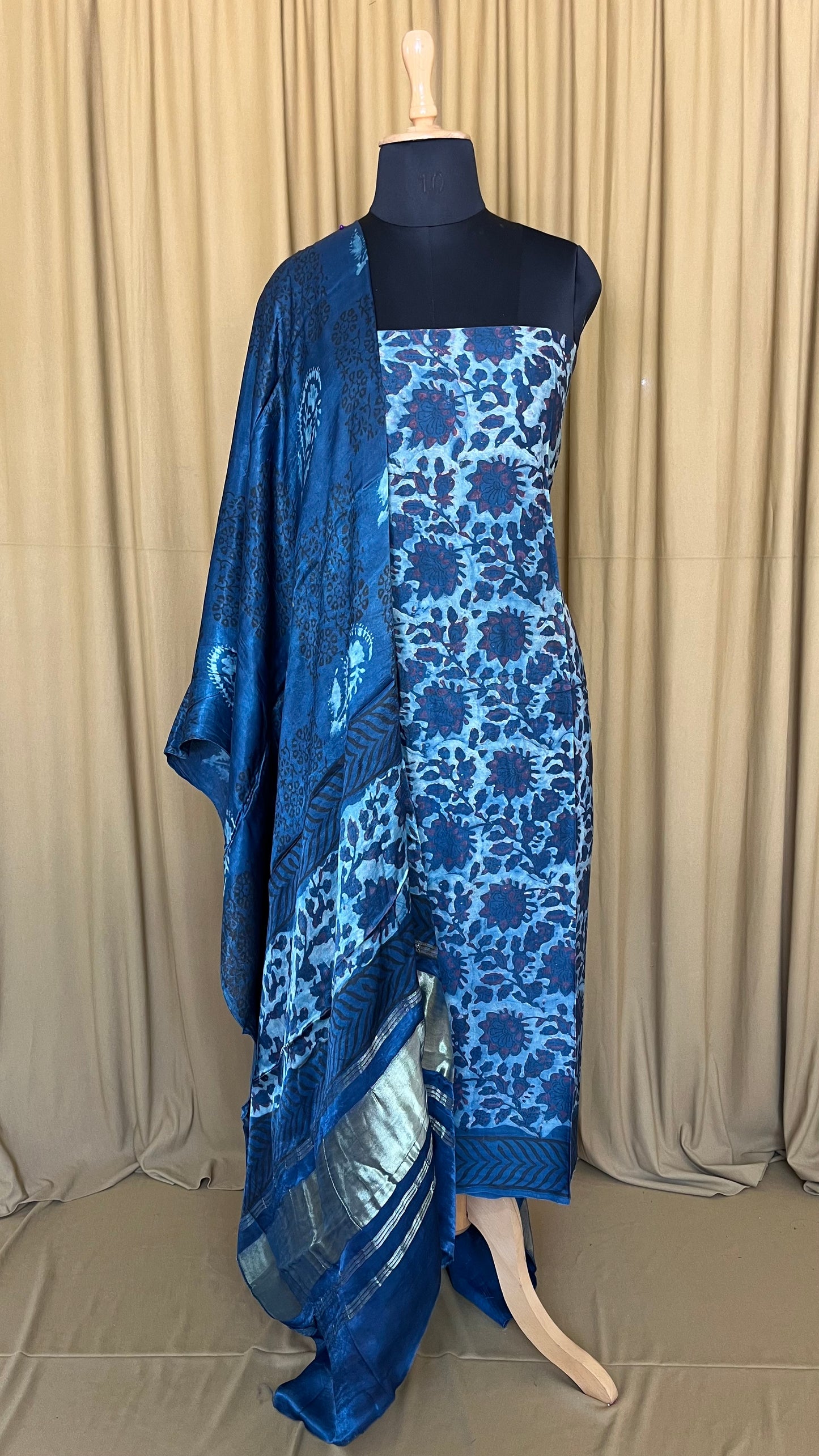 ST-371 MODAL SILK SUIT UNSTITCHED