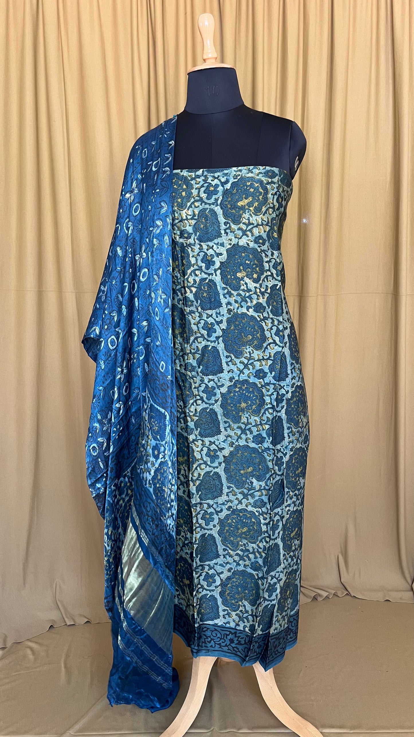 ST-371 UNSTITCHED MODAL SILK SUIT