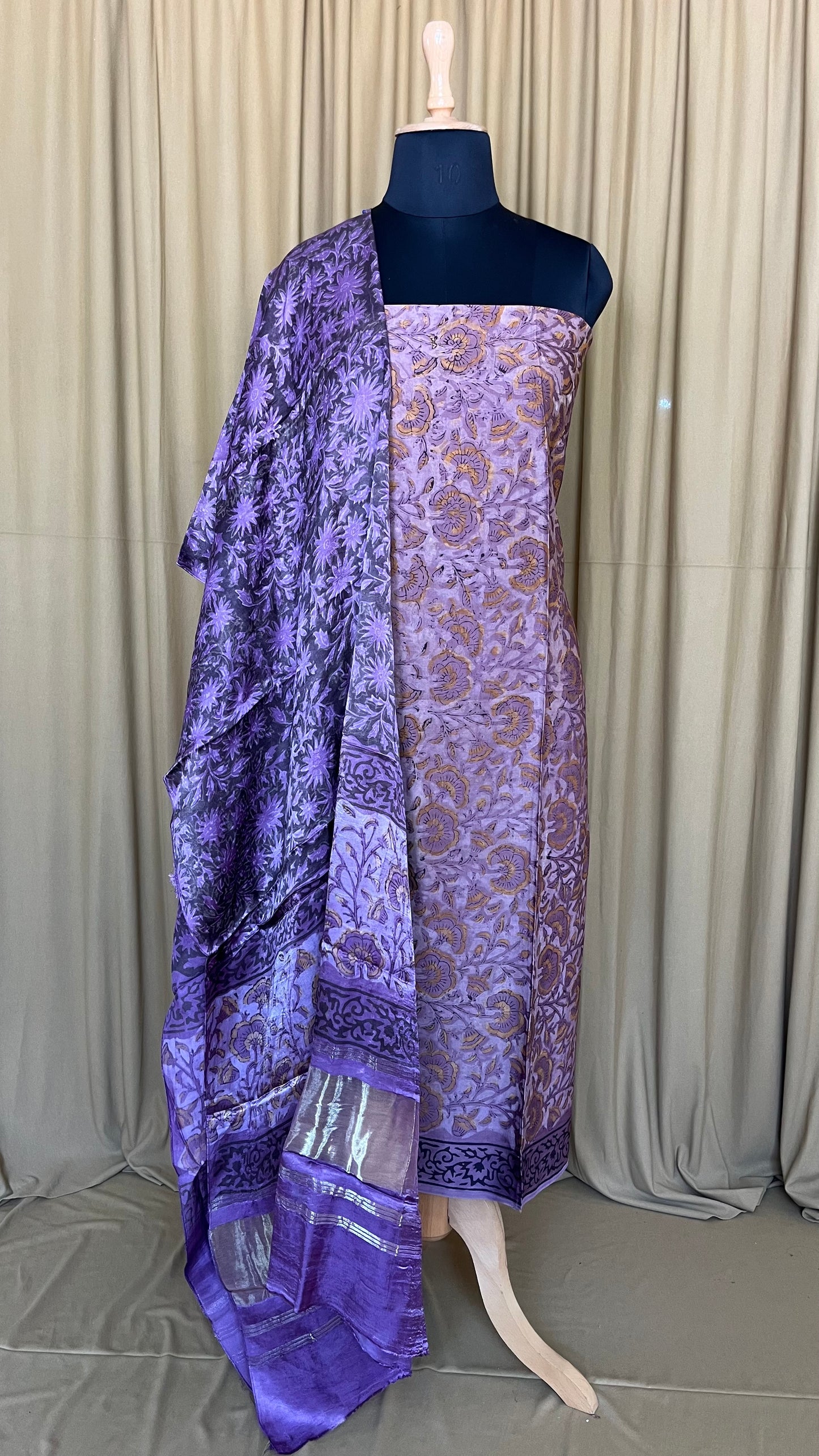 ST-371 UNSTITCHED MODAL SILK SUIT