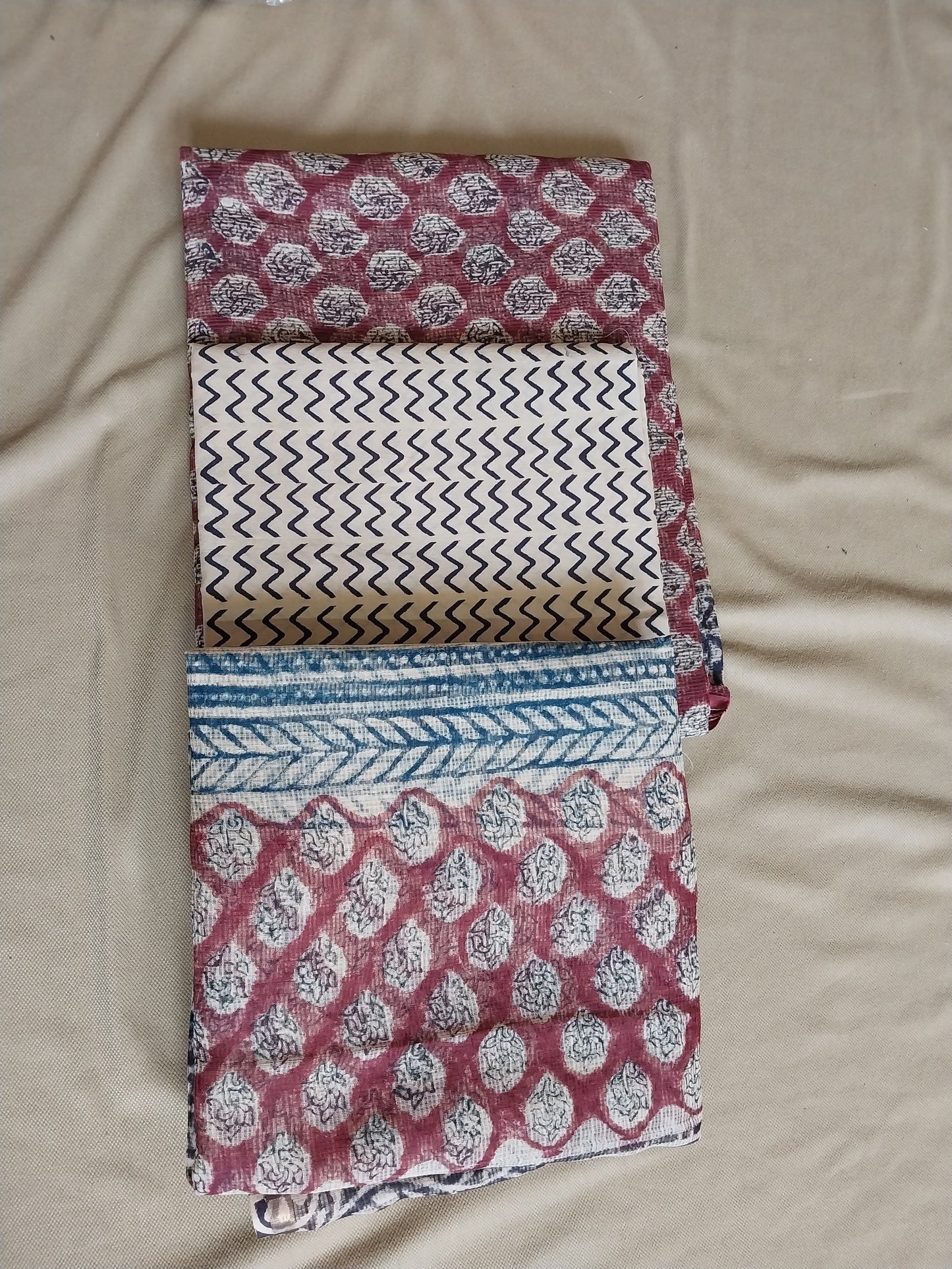 UNSTITCHED WITH COTA DUPATTA-ST 373