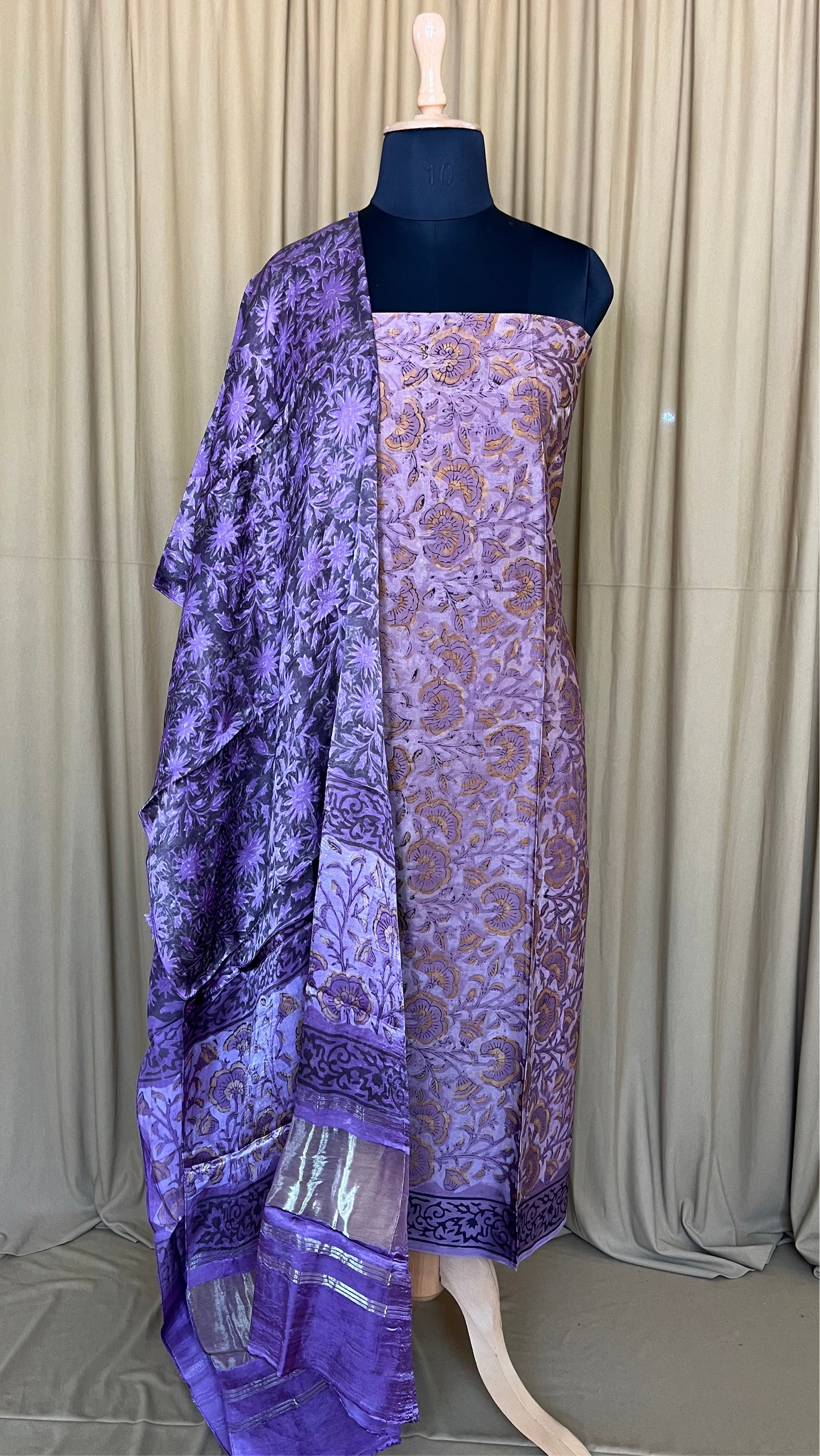 ST-371 UNSTITCHED MODAL SILK SUIT