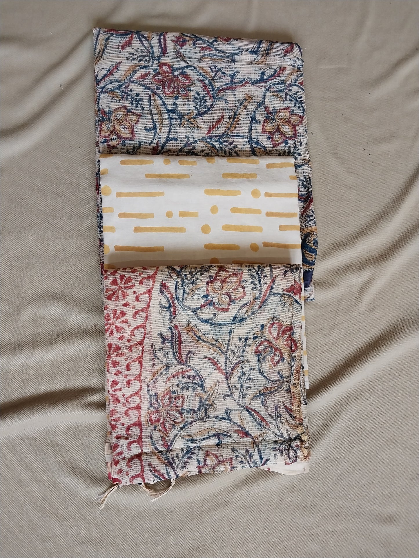 UNSTITCHED WITH COTA DUPATTA-ST 373