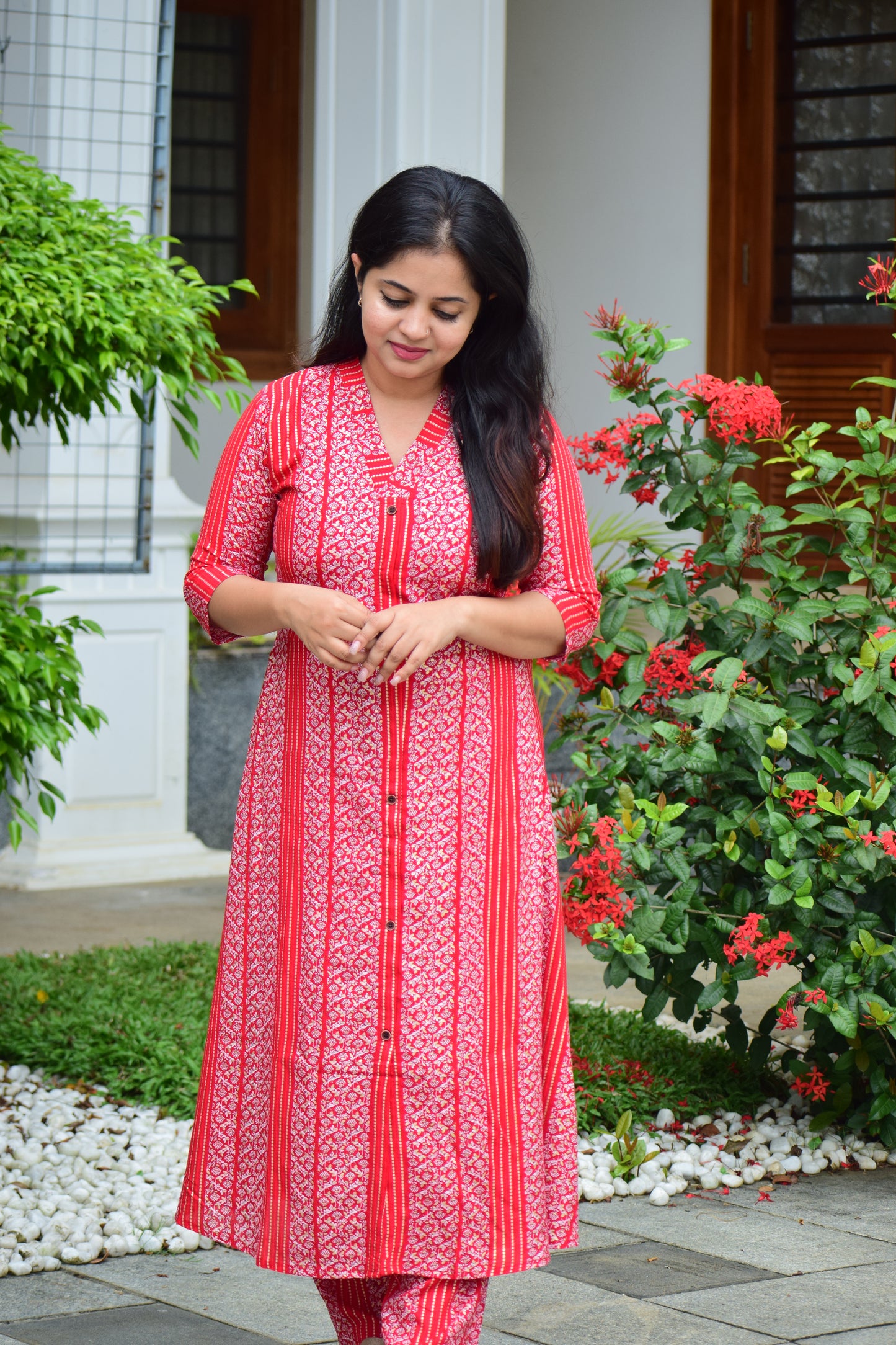 two piece scarlet red co-ord set