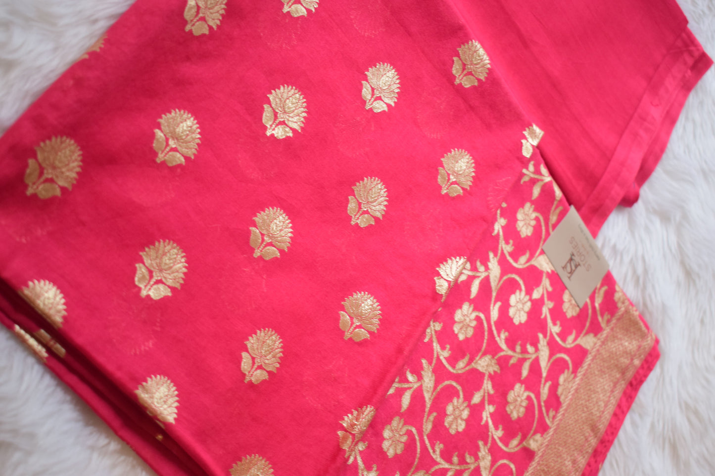 Handcrafted Banarasi Silk Saree Collection Magenta & Pink Shades