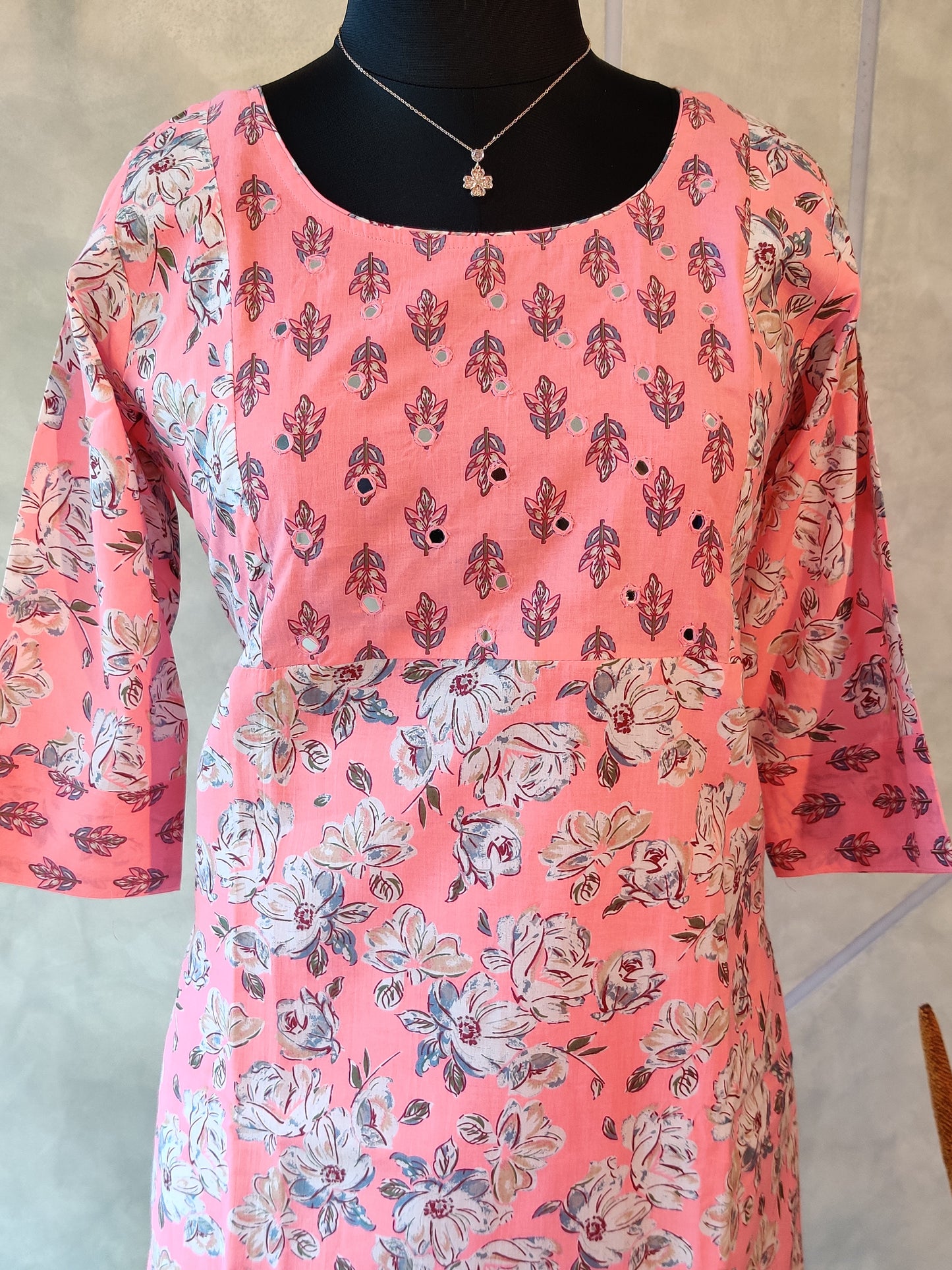 ST-444 PINK MIRROR WORK CO-ORDS RDMD