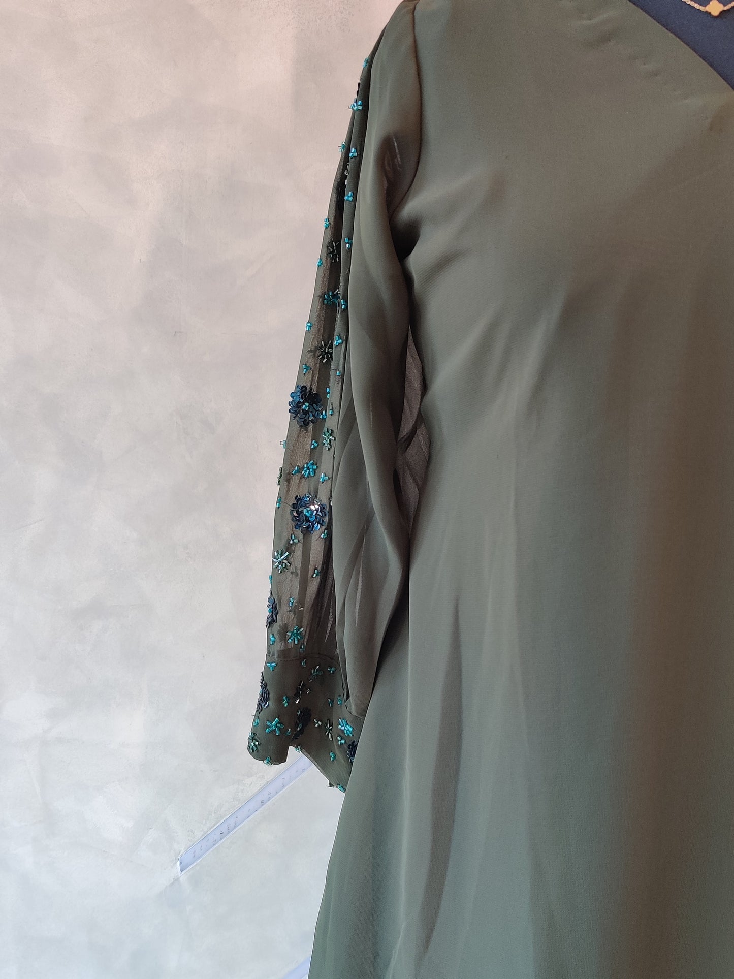 OLIVE GREEN ALLOVER EMBO- ST158