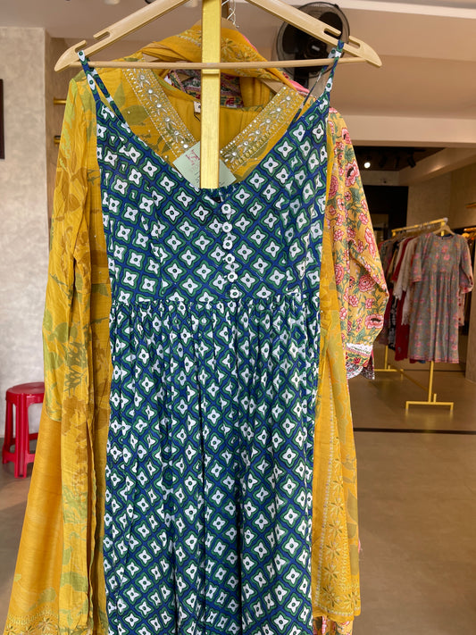 NOODLE STRAP  BUTTONFROCK BLUE & GREEN -ST 419