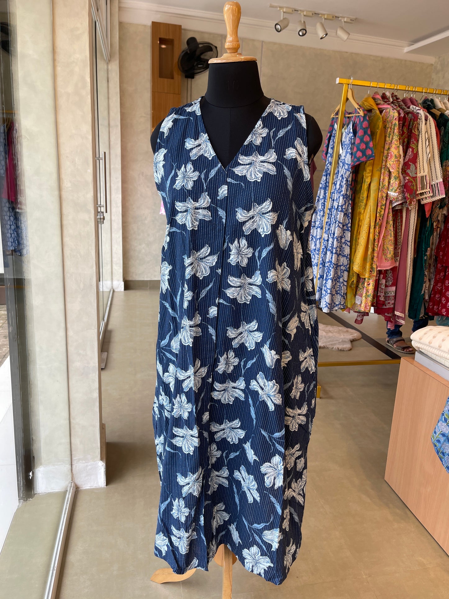 KANTHA A LINE S/S DRESS- ST297