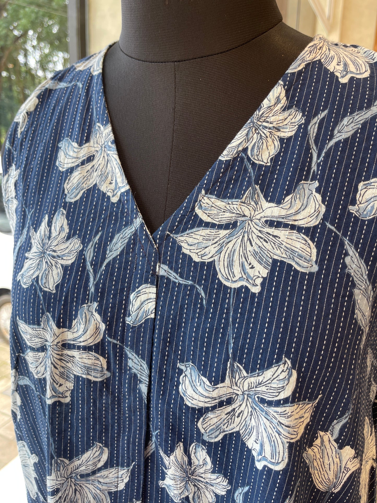 KANTHA A LINE S/S DRESS- ST297