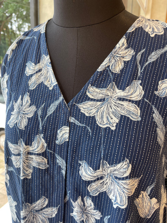 KANTHA A LINE S/S DRESS- ST297