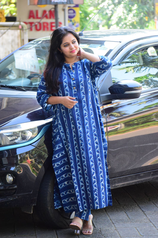 Classic Indigo Kurta &amp; Pant Set 💙