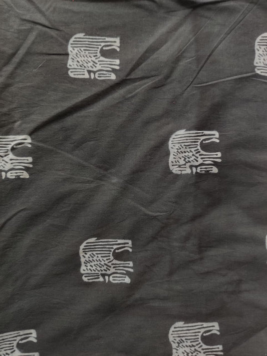 Black elephant print