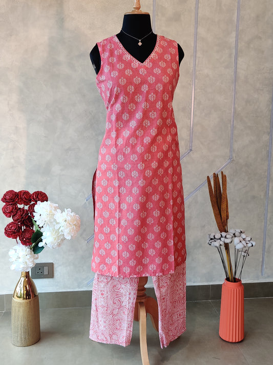 LAYMENS PEACH S/S CORDSET- ST 317