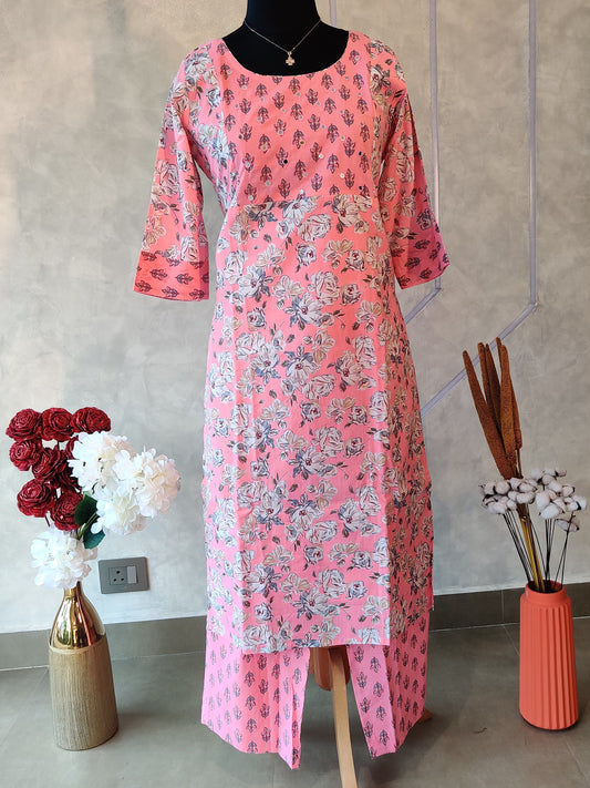 ST-444 PINK MIRROR WORK CO-ORDS RDMD