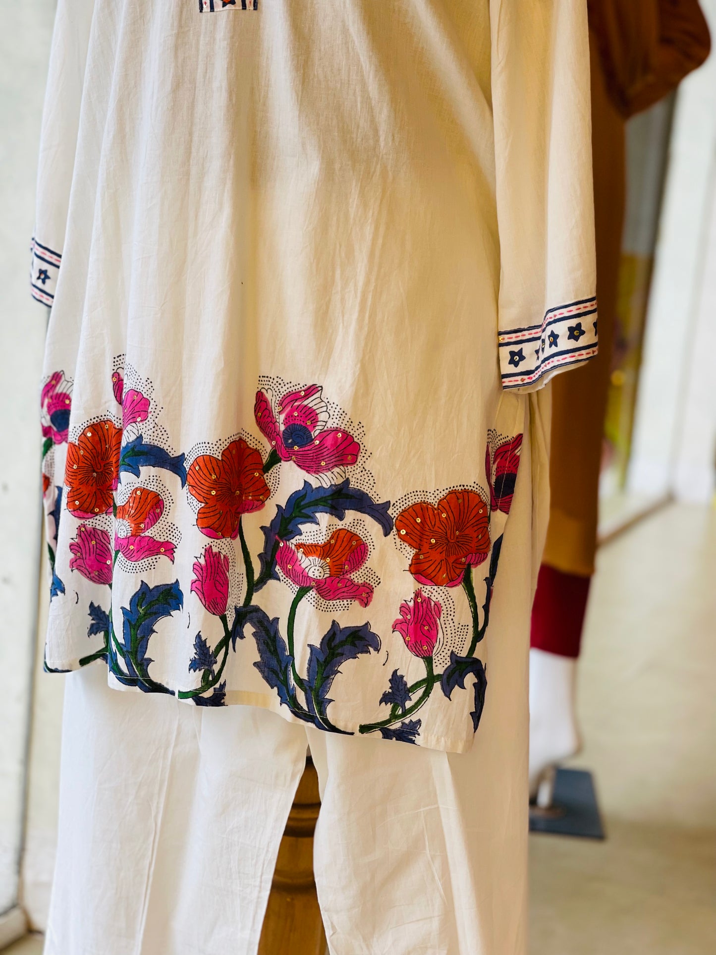 White short Kurti set