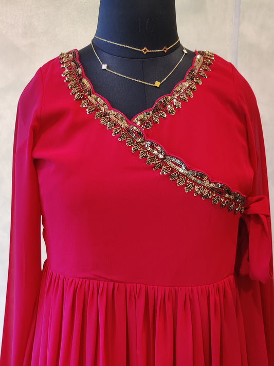 GGT PINK SCALLOP NECK- ST 119